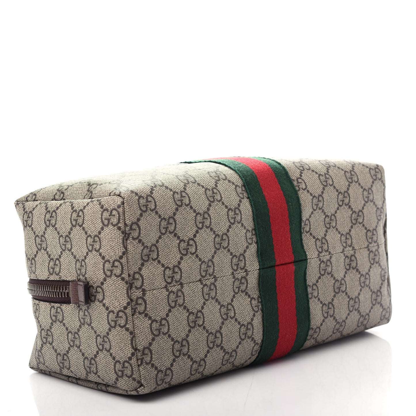 GG Supreme Monogram Web Ophidia Toiletry Case Beige
