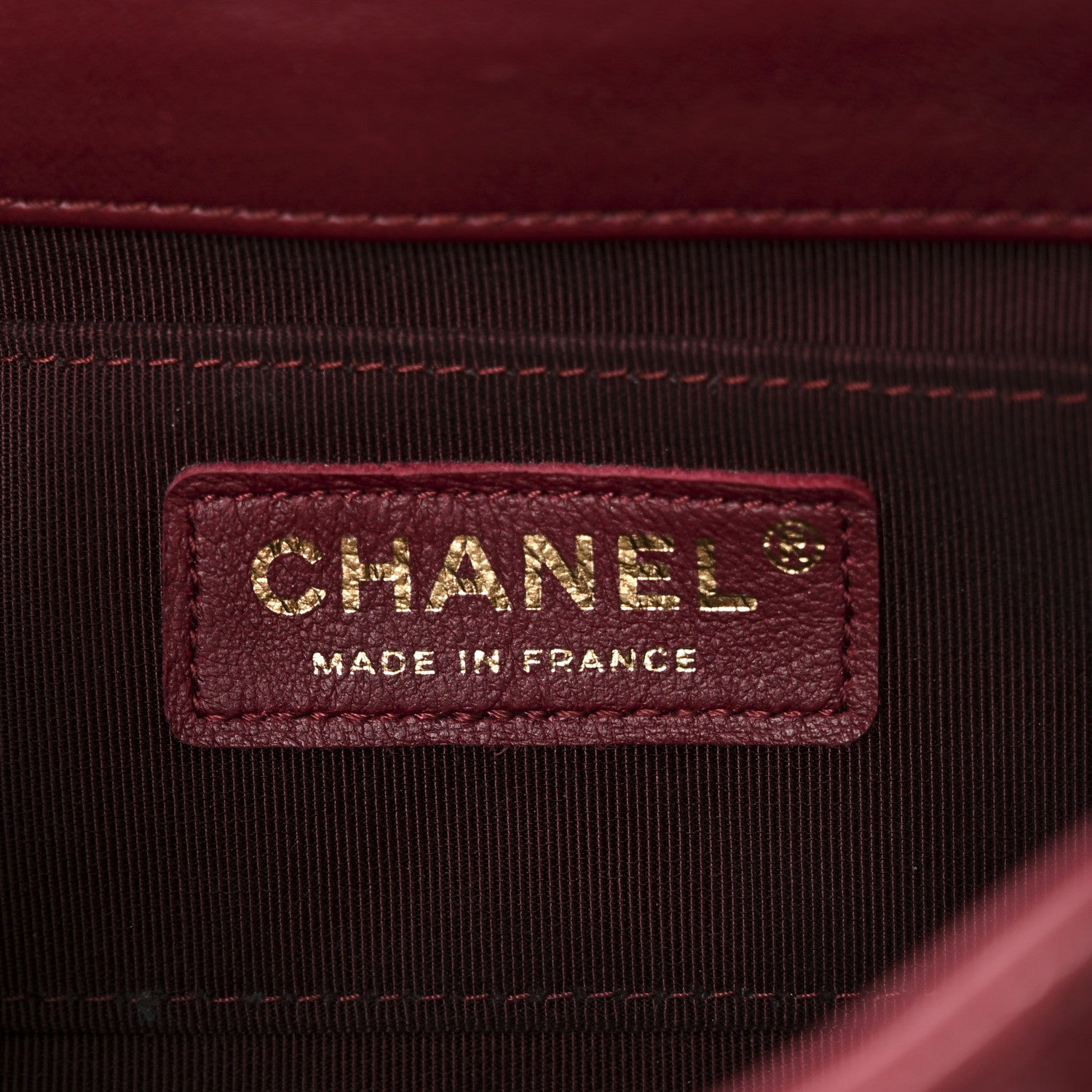 Chanel Glazed Calfskin Chevron Quilted Small Hampton Flap Burgundy 6 of 10