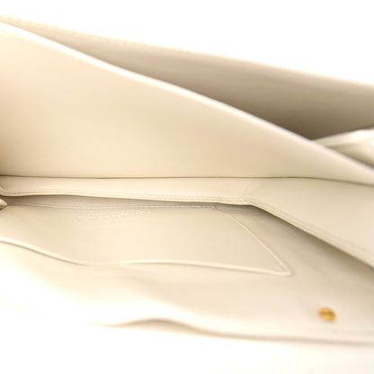 Bottega Veneta Calfskin Mount Envelope Bag White 5 of 10