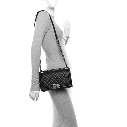 Chanel Caviar Quilted Medium Boy Flap Black 2 of 13