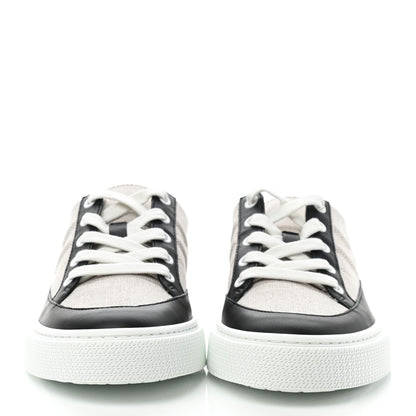 Hermes Canvas Calfskin Deep Sneakers 37 Prunoir Black 2 of 9