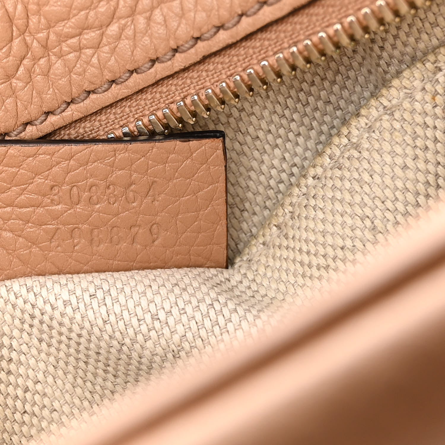 Gucci Pebbled Calfskin Small Soho Disco Bag Camelia 7 of 13