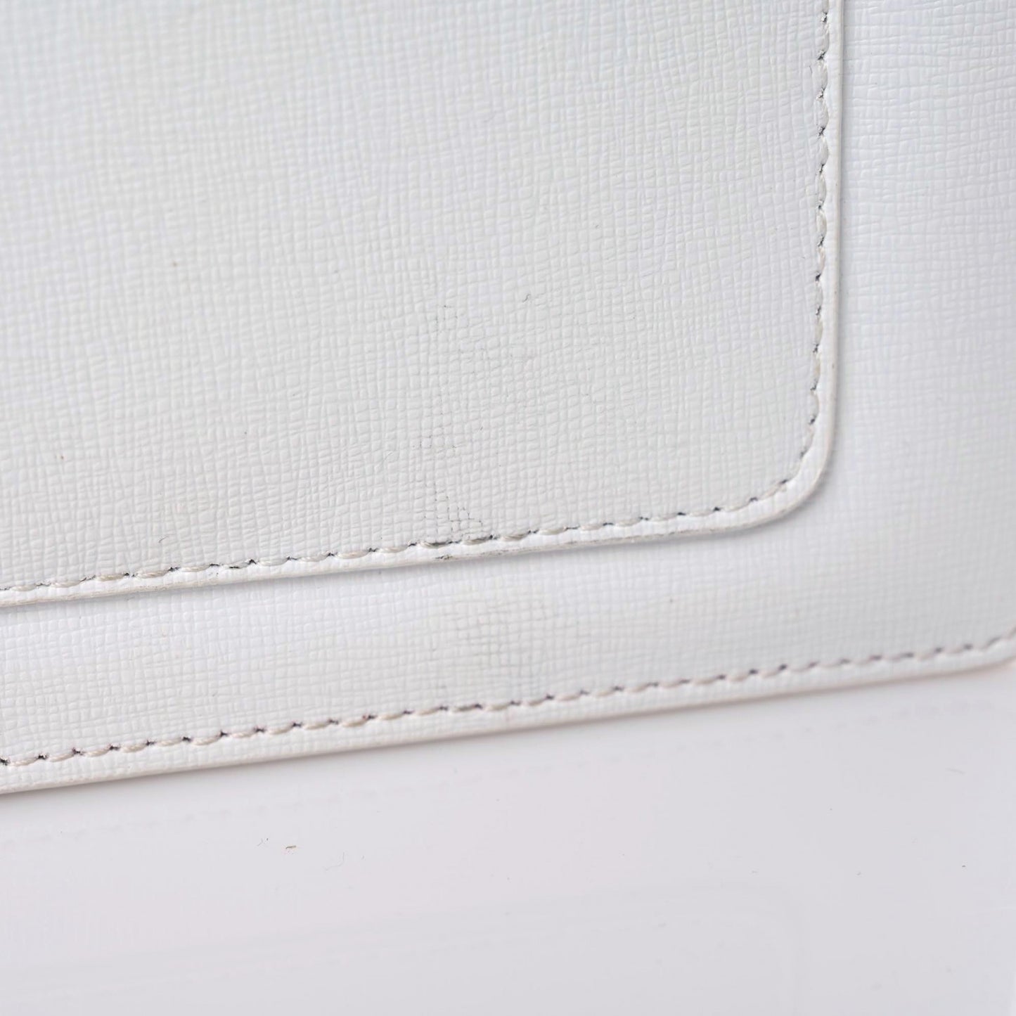 Saffiano Jitney 1.4 Top Handle Bag White