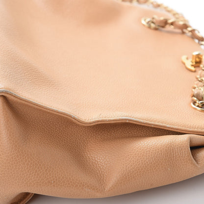 Chanel Caviar CC Small Tote Bag Beige 16 of 27