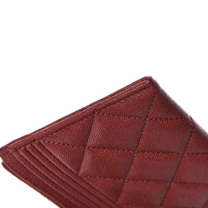 Chanel Caviar Quilted Classic Zip Boy Pouch Burgundy 9 of 12
