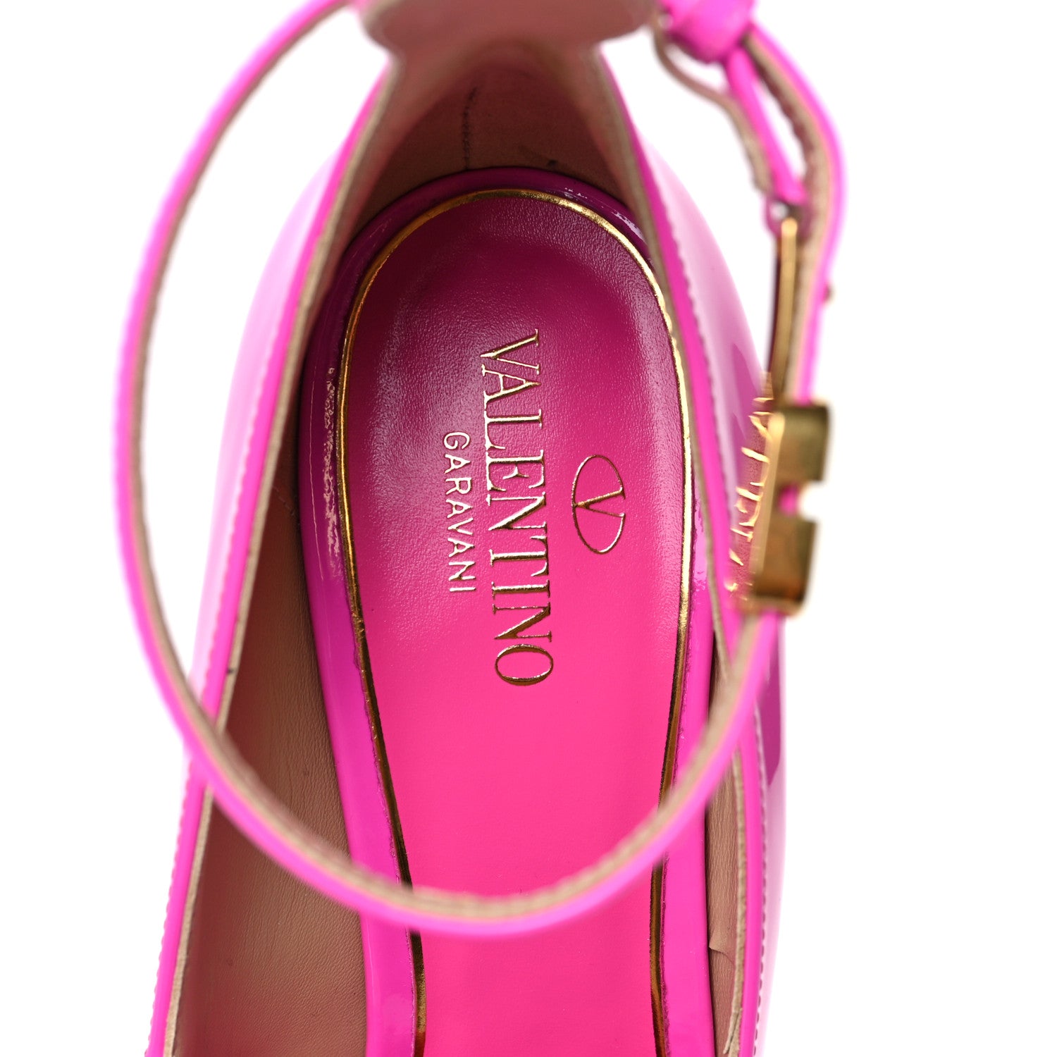 Valentino Garavani Patent Tan-Go 45/135mm Platform Pumps 38.5 Pink PP 7 of 10