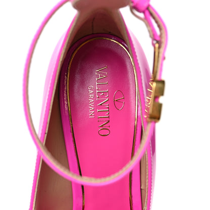 Valentino Garavani Patent Tan-Go 45/135mm Platform Pumps 38.5 Pink PP 7 of 10
