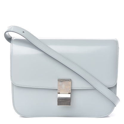 Celine Spazzolato Calfskin Medium Classic Box Flap Bag Glacier 1 of 10