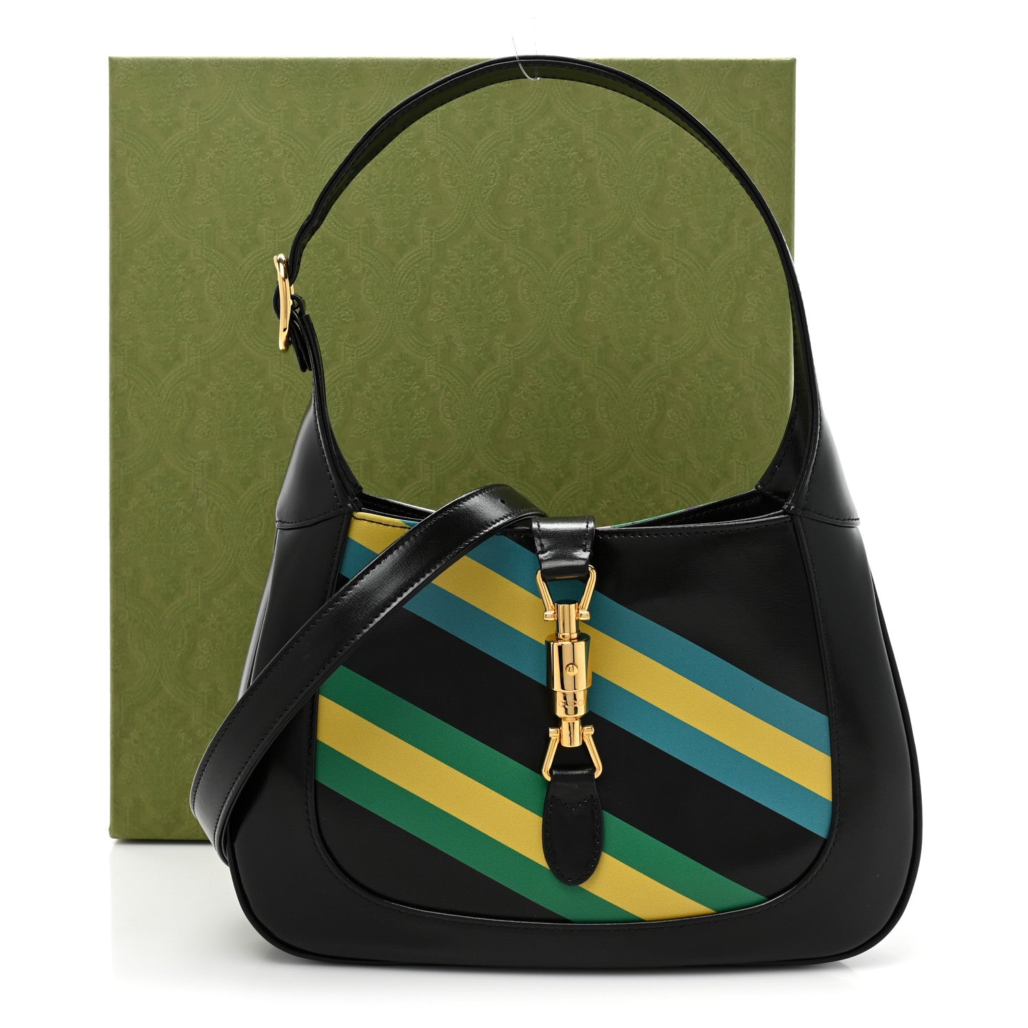 Gucci Calfskin Centum Small Jackie 1961 Hobo Black 9 of 9