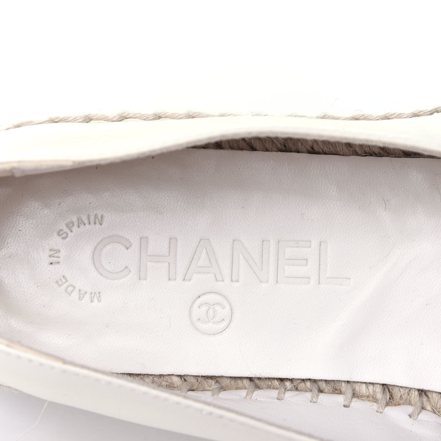 Chanel Calfskin CC Espadrilles 38 Ivory 8 of 13