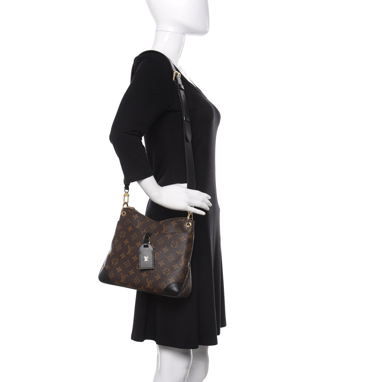 Louis Vuitton Monogram Odeon PM Black 2 of 8