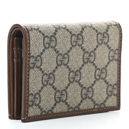 Gucci GG Supreme Monogram Horsebit 1955 Card Case Wallet Beige Ebony Brown Sugar 3 of 7