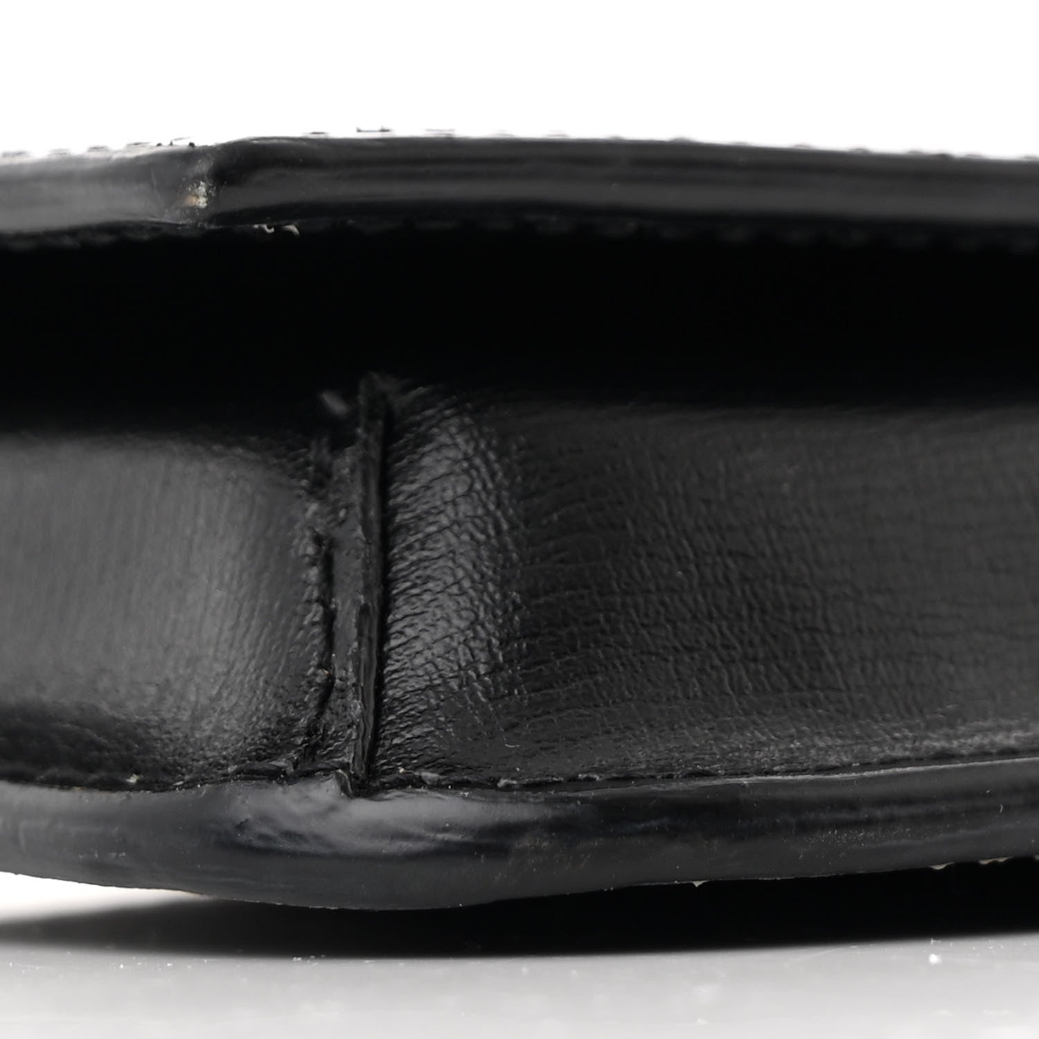 Saint Laurent Grained Calfskin Monogram Phone Holder Crossbody Black 9 of 12