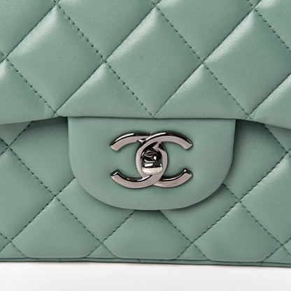 Chanel Lambskin Quilted Maxi Single Flap Green 11 of 16