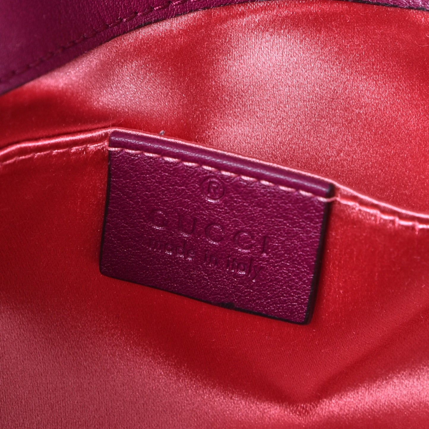 Velvet Matelasse Embroidered Mini GG Marmont Shoulder Bag Bordeaux