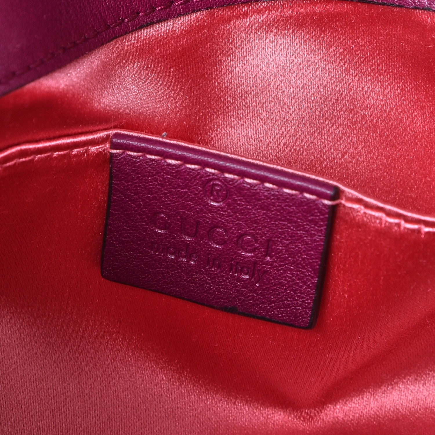 Gucci Velvet Matelasse Embroidered Mini GG Marmont Shoulder Bag Bordeaux 7 of 9