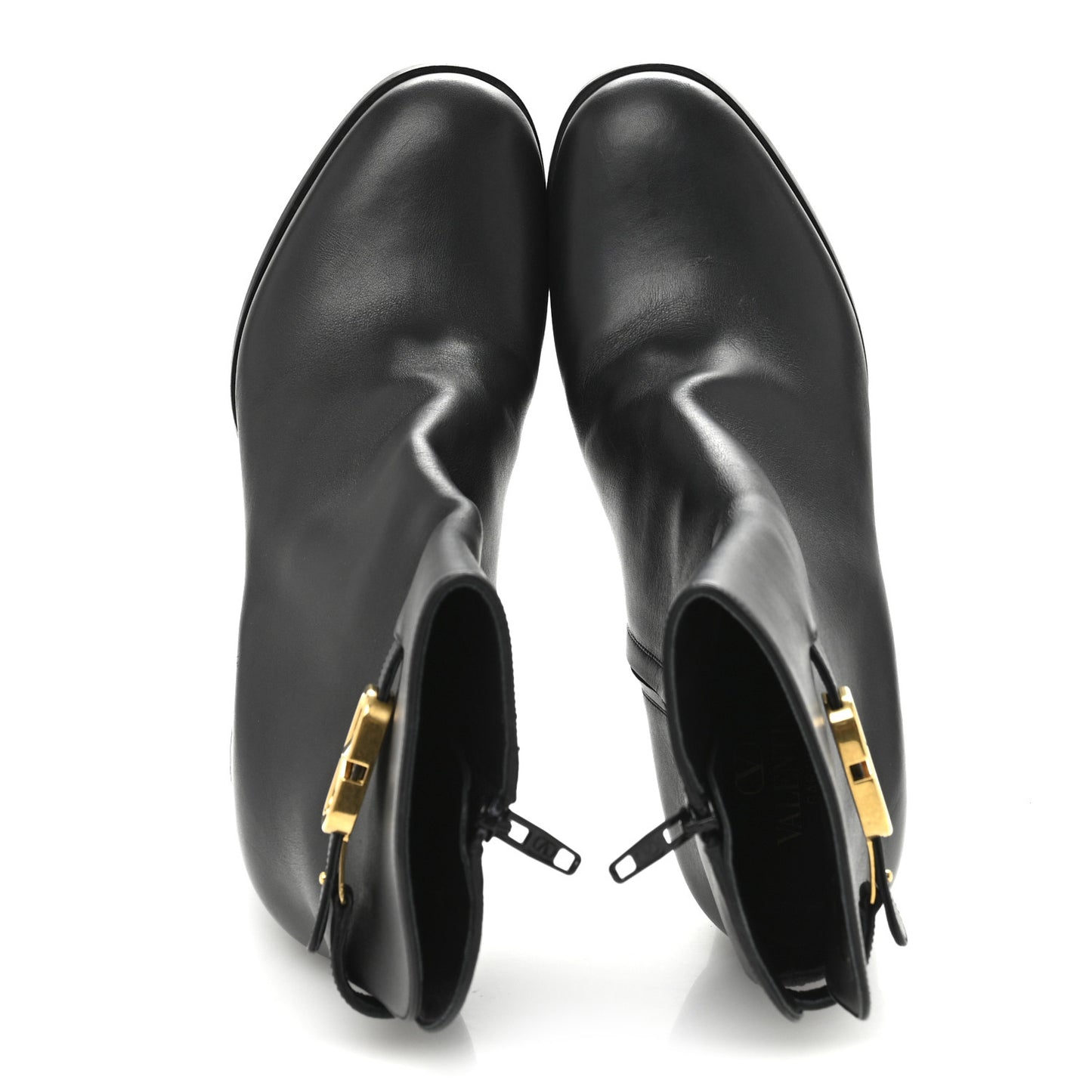 Calfskin VLogo 70mm Ankle Boots 38.5  Black