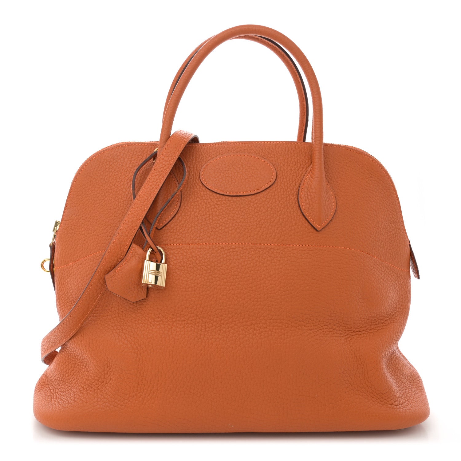 Hermes Taurillon Clemence Bolide 35 Orange 1 of 15