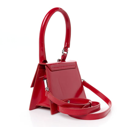 Jacquemus Glazed Calfskin Le Chiquito Boucle Moyen Red 3 of 9