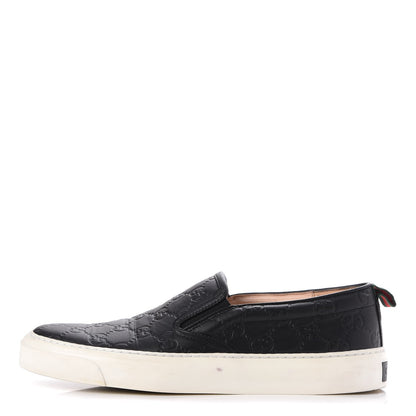 Gucci Guccissima Dublin Slip On Sneakers 38 Black 1 of 14