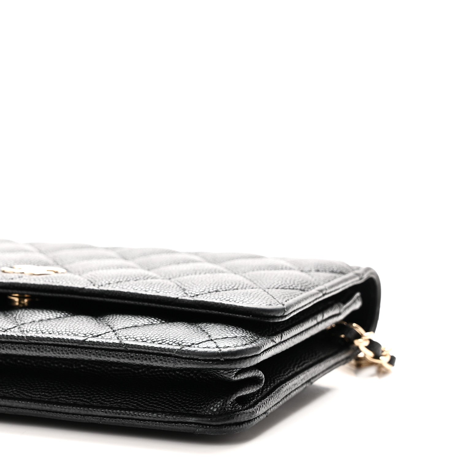 Chanel Caviar Quilted Wallet With Charms On Chain WOC Black 11 of 11