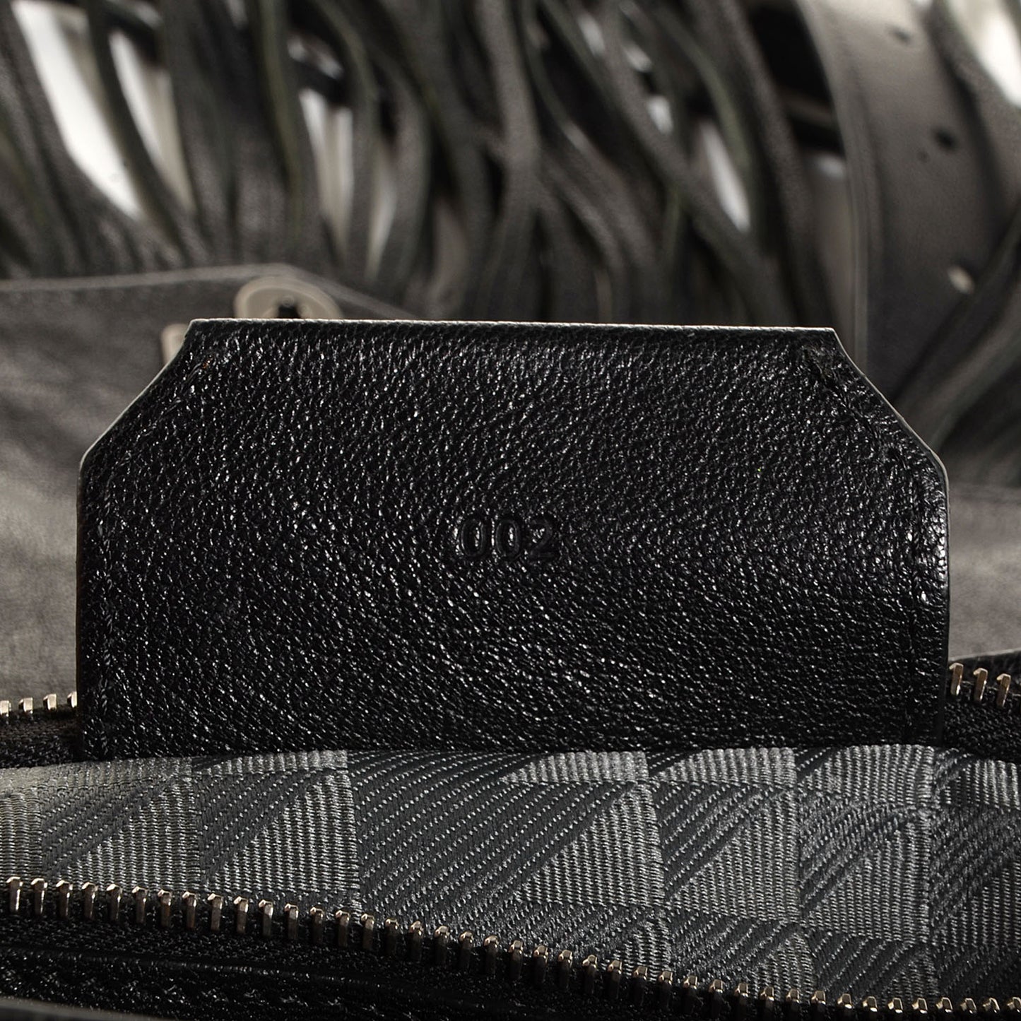 Lambskin Fringe Medium PS1 Satchel Black
