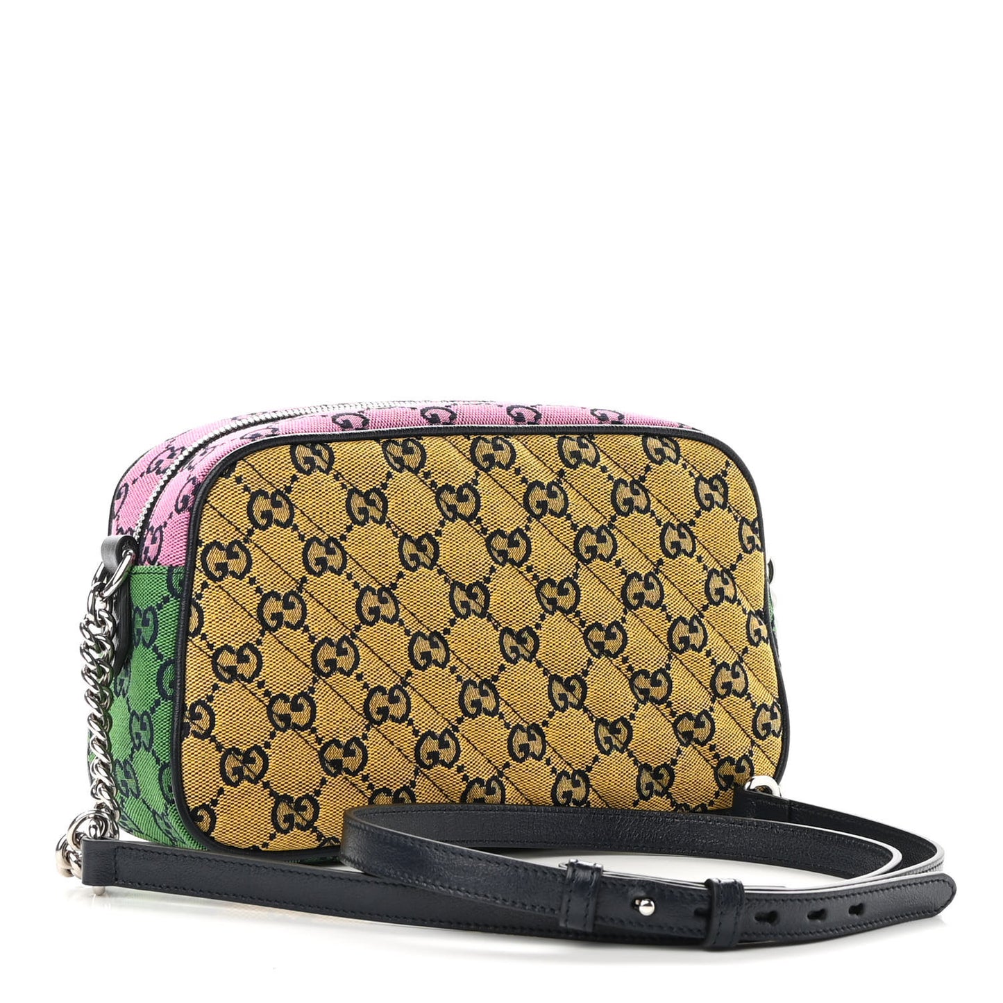 Monogram Multicolor Matelasse Diagonal Small GG Marmont Chain Shoulder Bag Red Blue Yellow Green Pink