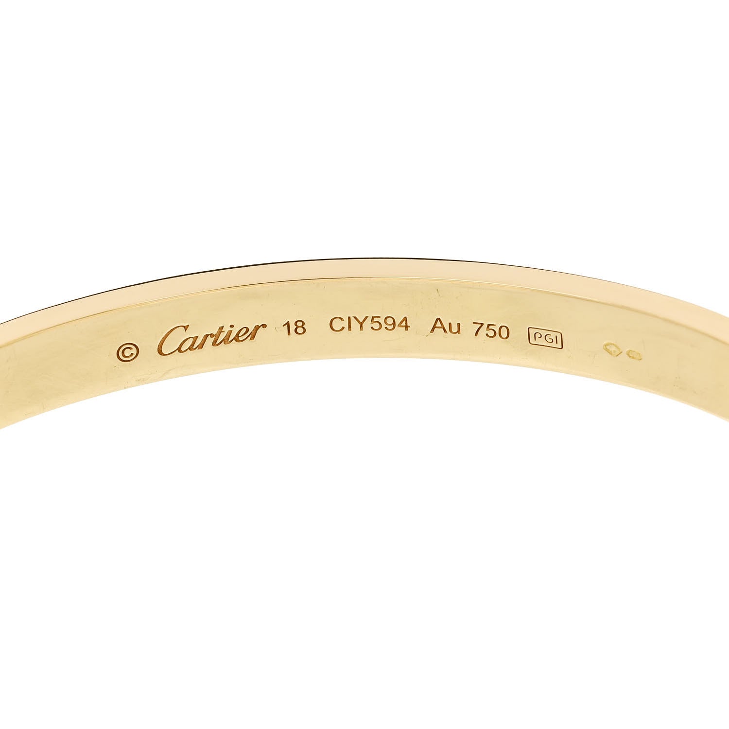 Cartier 18K Yellow Gold LOVE Bracelet 18 6 of 9