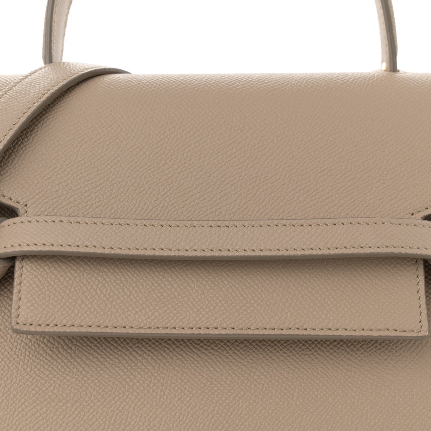 Grained Calfskin Micro Belt Bag Light Taupe