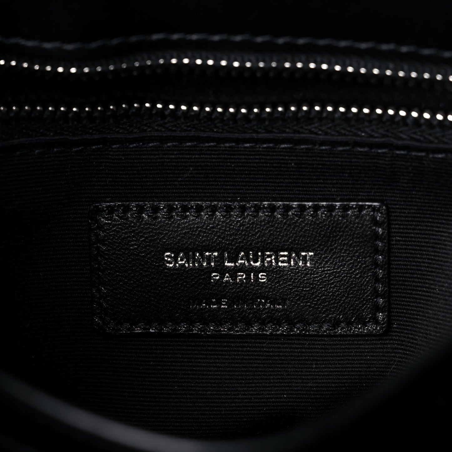 Calfskin Y Quilted Monogram Toy Loulou Crossbody Bag Black