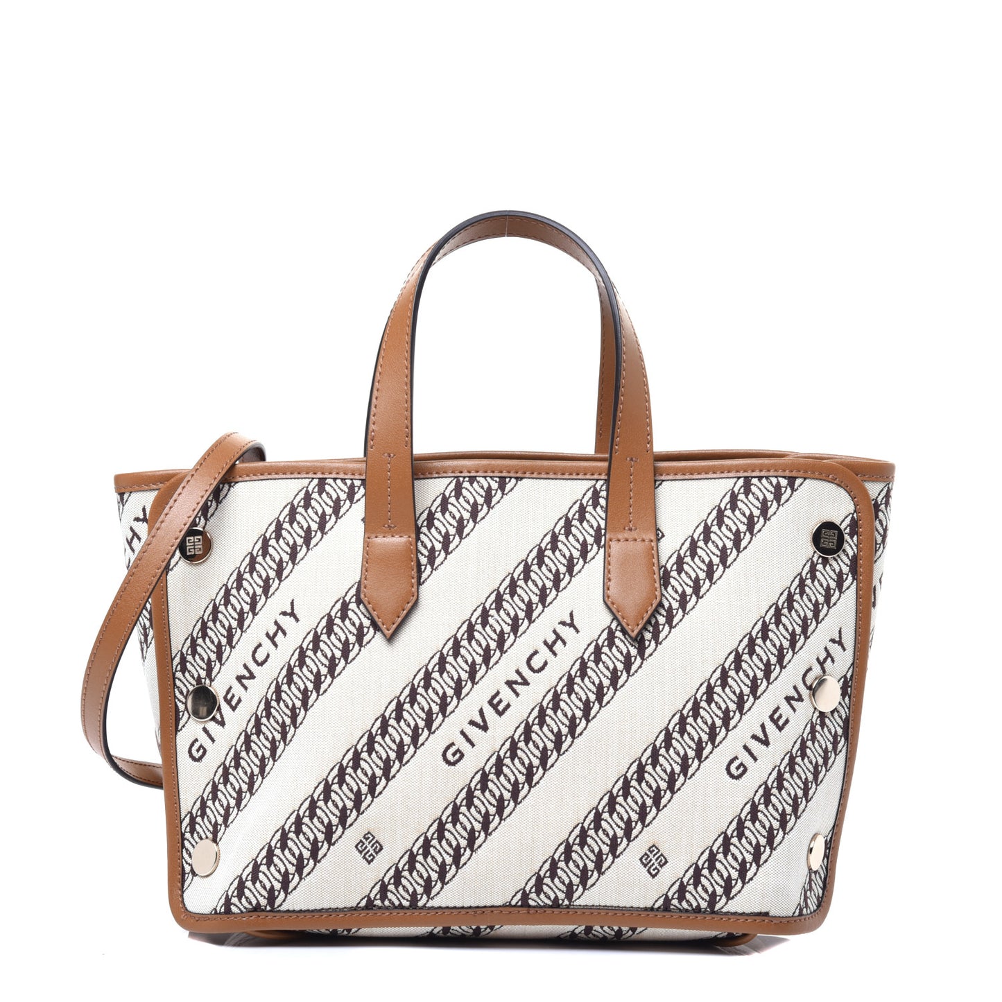 Canvas Mini Bond Shopper Tote Beige