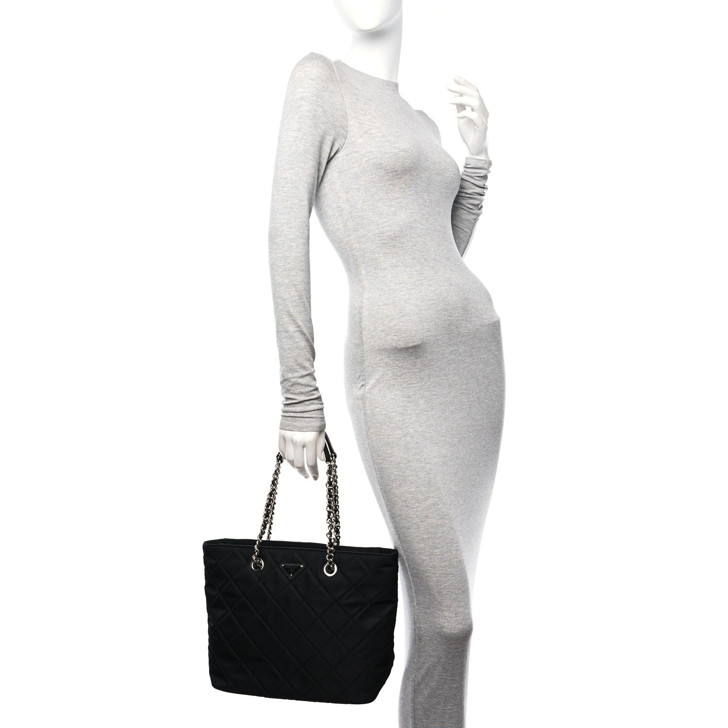 Prada Nylon Tessuto Impuntu Quilted Tote Black 2 of 11