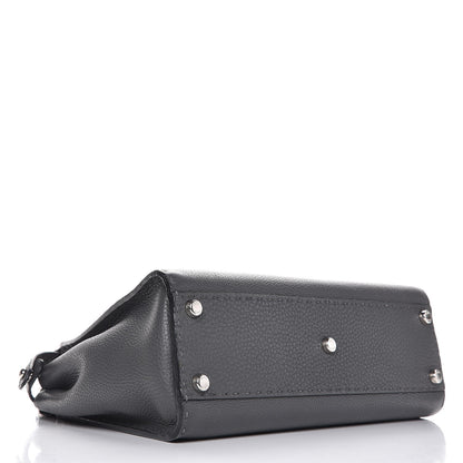 Fendi Cuoio Romano Selleria Bi-Color Medium Peekaboo Iconic Satchel Asfalto Latte 7 of 11