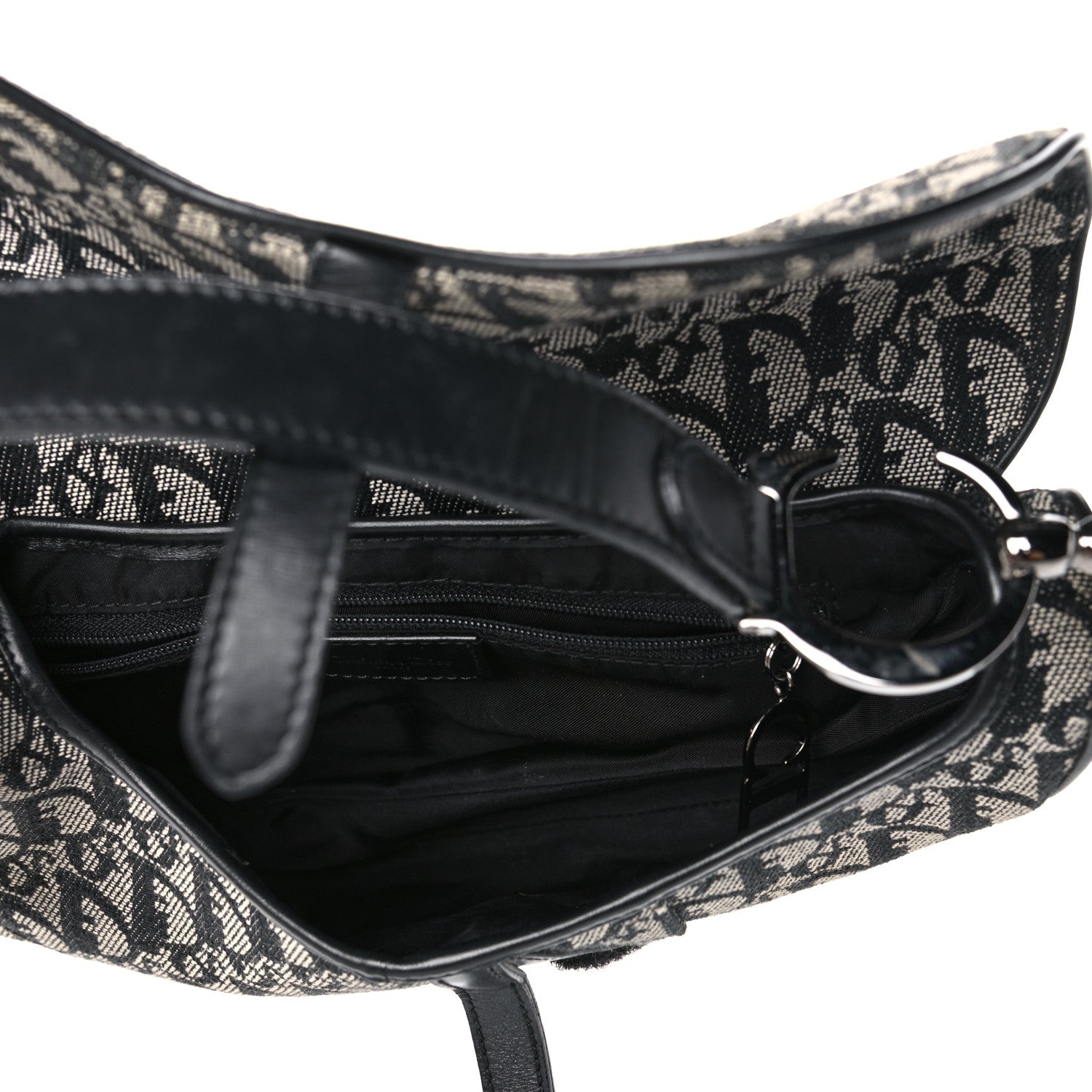 Christian Dior Monogram Saddle Bag Black 5 of 14