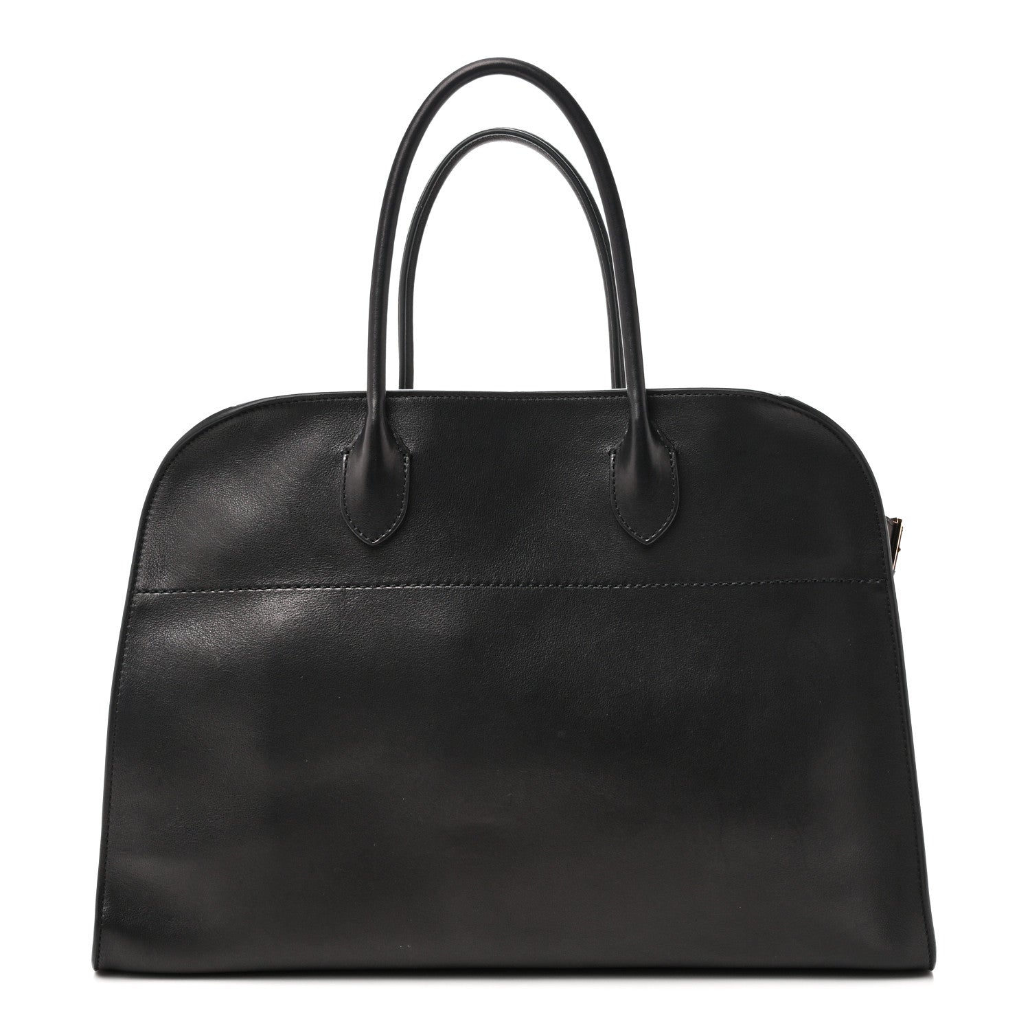 The Row Polished Saddle Calfskin Soft Margaux 15 Black 1 of 9