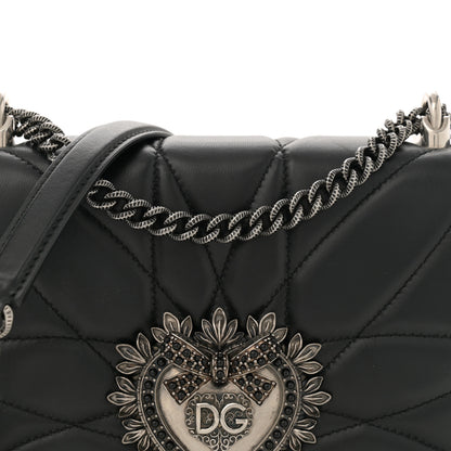 Dolce & Gabbana Calfskin Medium Devotion Crossbody Bag Black 7 of 11