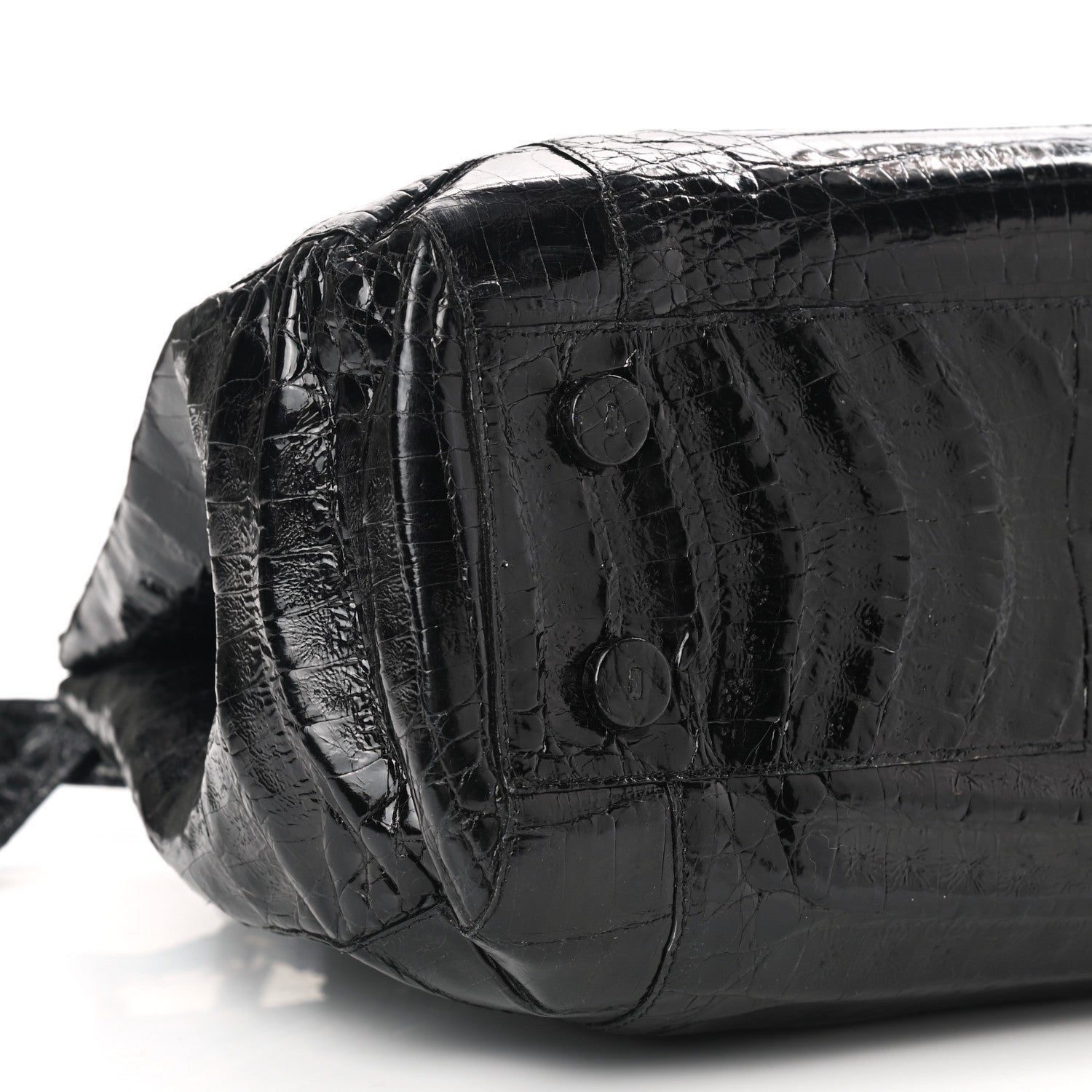 Nancy Gonzalez Crocodile Top Handle Satchel Black 9 of 10