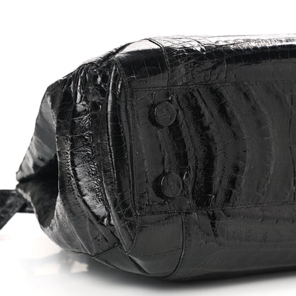 Nancy Gonzalez Crocodile Top Handle Satchel Black 9 of 10