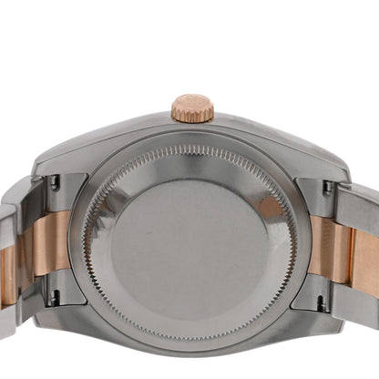 Rolex Stainless Steel 18K Everose Gold 36mm Oyster Perpetual Datejust Watch Black 116201 4 of 5