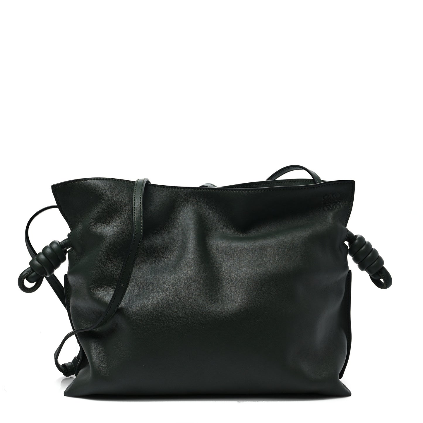Nappa Flamenco Knot Clutch Khaki