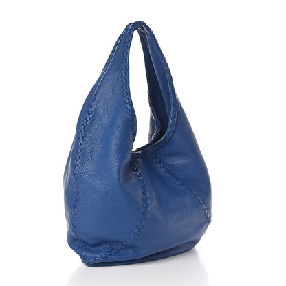 Bottega Veneta Cervo Deerskin Large Hobo Signal Blue 3 of 9