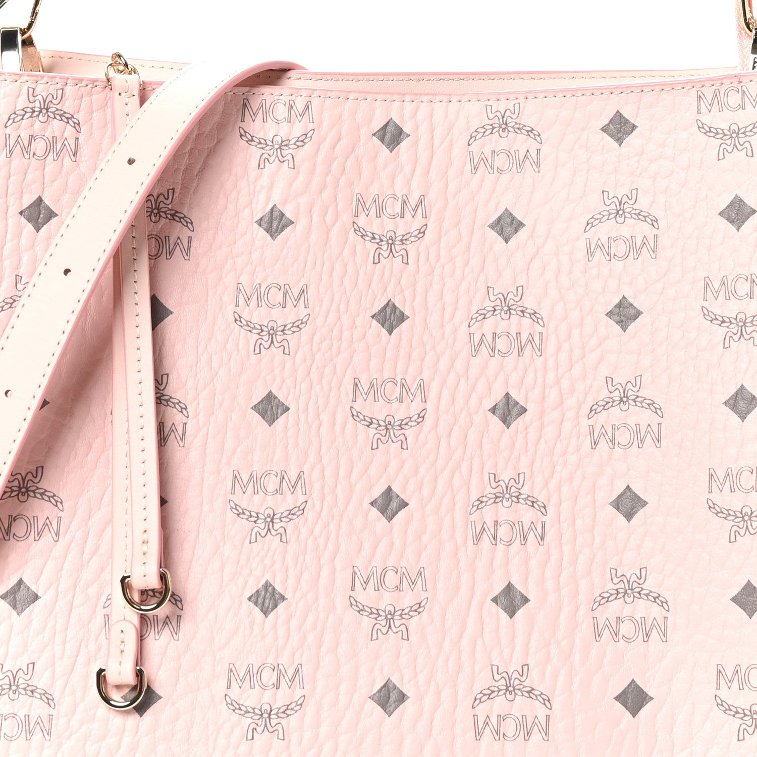 MCM Visetos Medium Aren Hobo Powder Pink 7 of 9