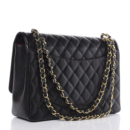 Chanel Caviar Quilted Maxi Double Flap Black 3 of 13