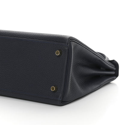 Hermes Togo Kelly Retourne 28 Bleu Nuit 10 of 12