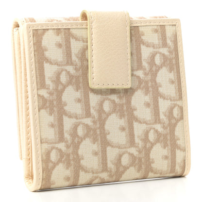 Christian Dior Monogram Vintage Flowers Compact Wallet Beige 3 of 7