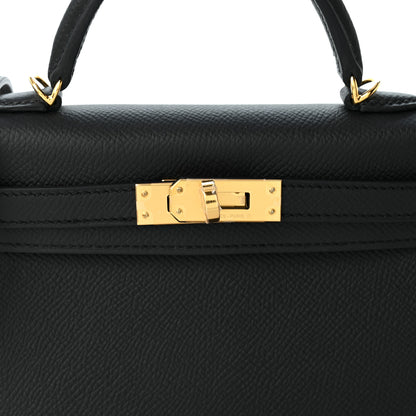 Hermes Epsom Mini Kelly Sellier 20 Black 8 of 11