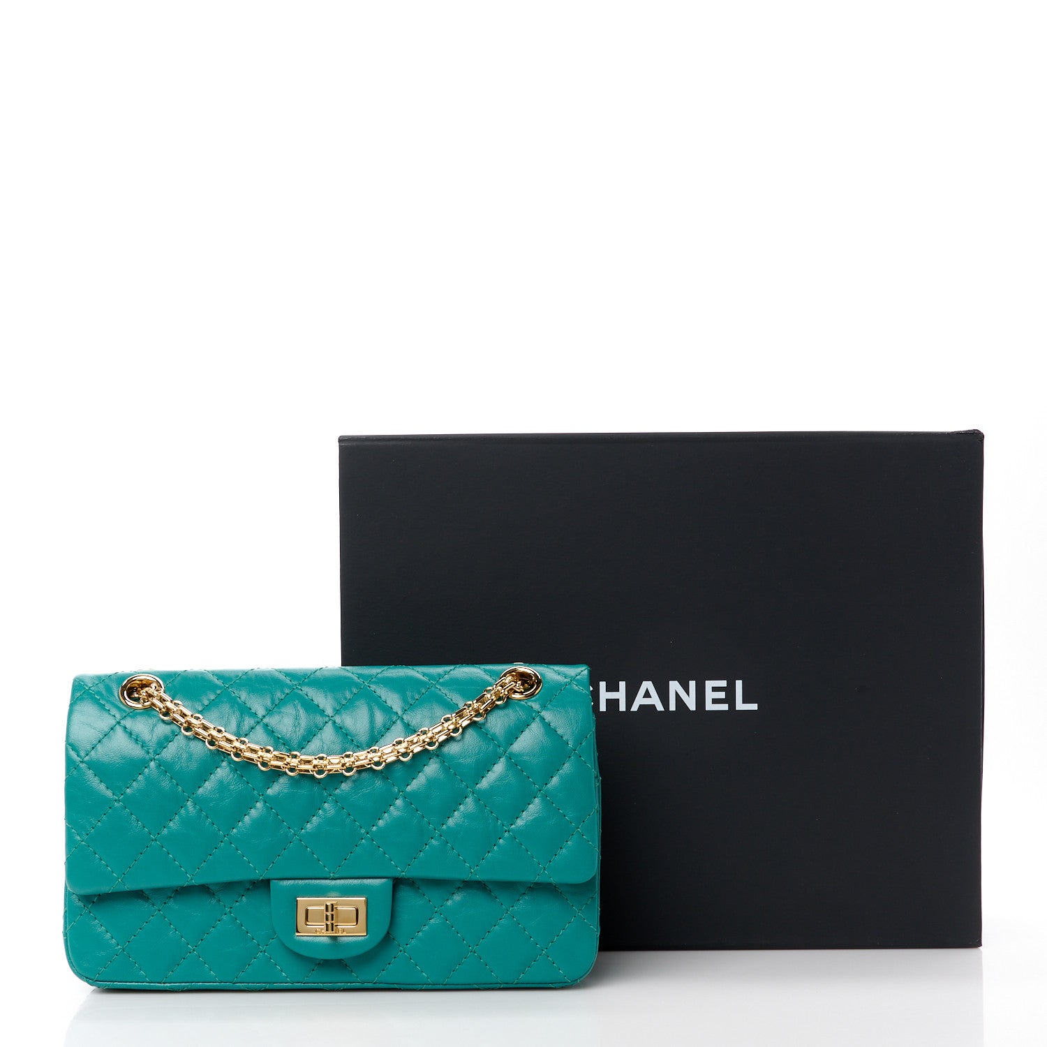 Chanel Aged Calfskin Quilted 2.55 Reissue 225 Flap Green 12 of 12