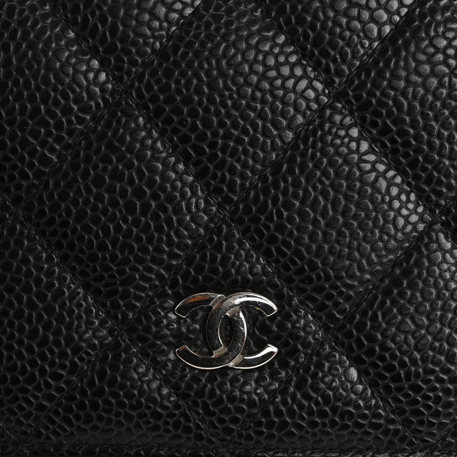 Chanel Caviar Quilted Yen Wallet Black 10 of 12