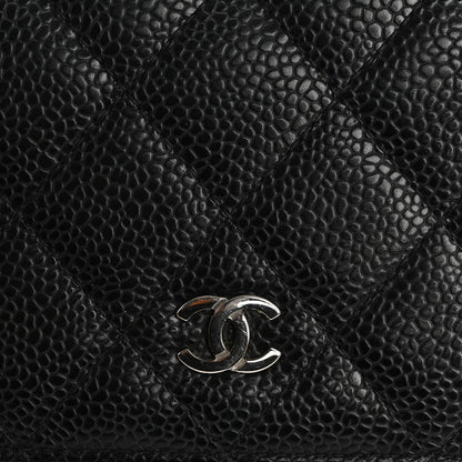 Chanel Caviar Quilted Yen Wallet Black 10 of 12