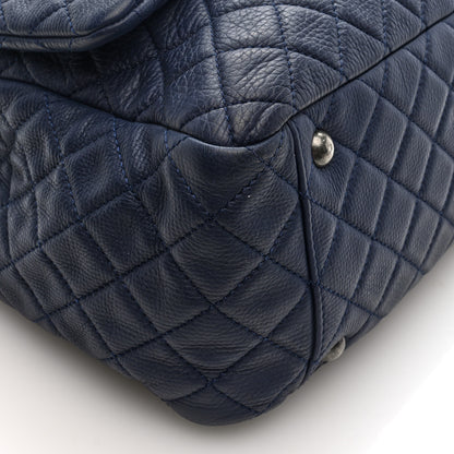 Chanel Calfskin Quilted XXL Travel Flap Bag Navy 9 of 10